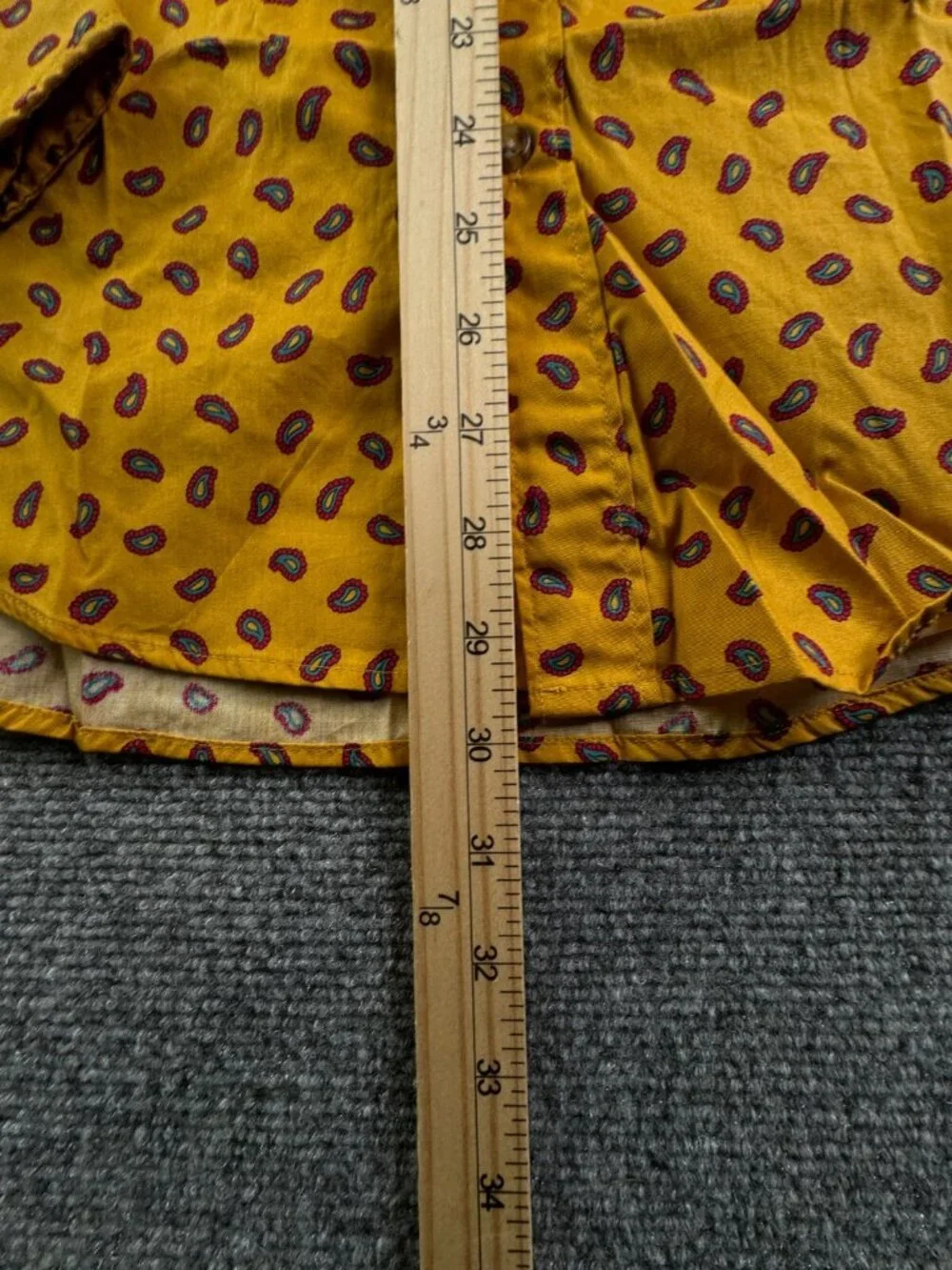 NWT J. Crew Men Yellow Red Paisley Long Sleeve Button Up Shirt Medium Classic